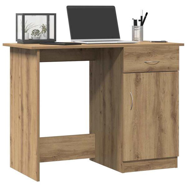 vidaXL Bureau chêne artisanal 100x50x76 cm bois d'ingénierie