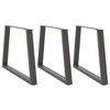 vidaXL Pieds de table &agrave; manger en forme de V 3 pi&egrave;ces Anthracite 90 x (72-73,3) cm Acier