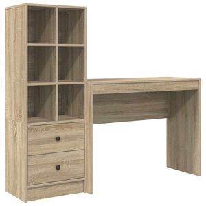 vidaXL Bureau Ch&ecirc;ne Sonoma 145,5 x 40 x 127 cm 2 pc