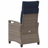 vidaXL Chaise de jardin 2 pcs gris et bleu marine 56 x 60 x 112 cm
