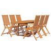 vidaXL Ensemble &agrave; manger de jardin 7 pcs Bois d'acacia massif