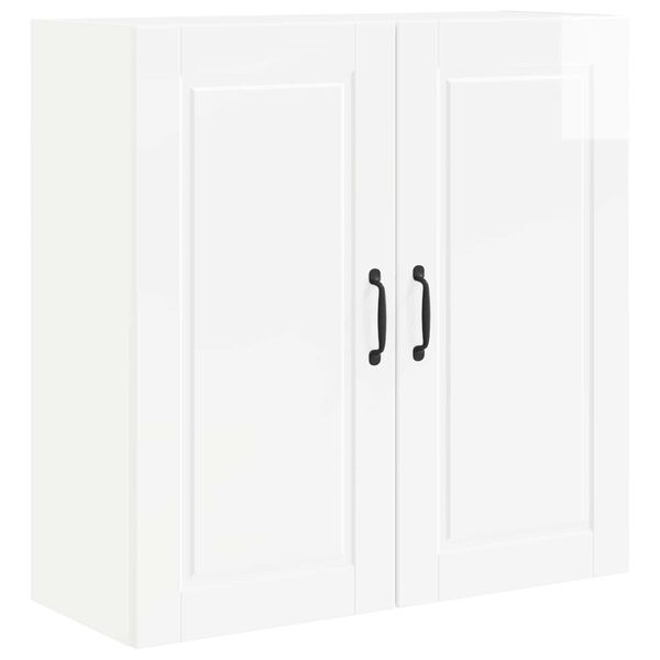 vidaXL Armoire de cuisine avec &eacute;tag&egrave;re Blanc brillant 80 x 31 x 80 cm