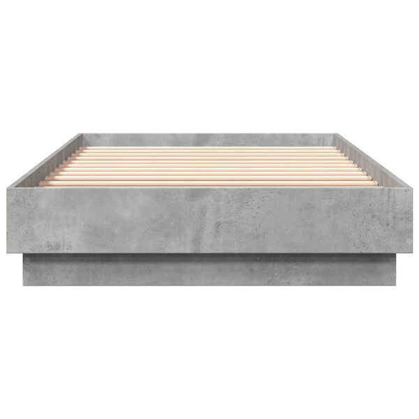 vidaXL Cadre de lit sans matelas gris b&eacute;ton 90x200 cm