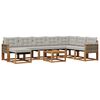 vidaXL Ensemble de canap&eacute;s d'ext&eacute;rieur 9 pc Naturel et Gris clair