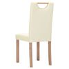 vidaXL Chaises &agrave; manger lot de 2 cr&egrave;me similicuir