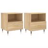 vidaXL Tables de chevet 2 pcs ch&ecirc;ne sonoma 40x35x47,5 cm