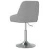 vidaXL Chaises pivotantes &agrave; manger lot de 2 Gris clair Tissu