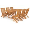 vidaXL Ensemble &agrave; manger de jardin 7 pcs Bois de teck massif