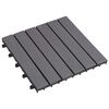 vidaXL Carreau de terrasse 10 pi&egrave;ces Gris 30 x 30 cm Bois d'acacia