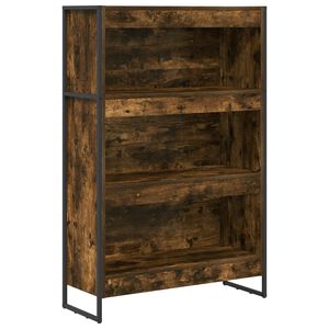 vidaXL Biblioth&egrave;que 80 x 30 x 121 cm Bois d'ing&eacute;nierie Ch&ecirc;ne Fum&eacute;