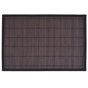 vidaXL Napperons 6 pcs Bambou 30x45 cm Marron fonc&eacute;