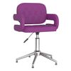 vidaXL Chaises pivotantes &agrave; manger lot de 4 violet similicuir