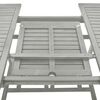 vidaXL Table de jardin Gris 200x100x75 cm Bois d'acacia massif