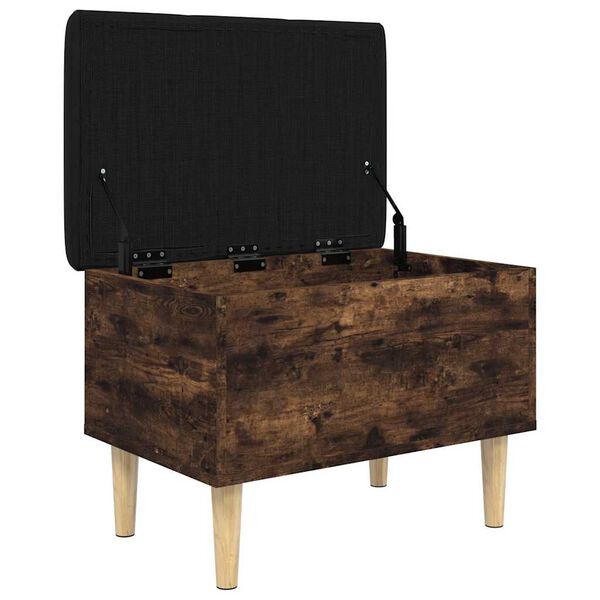 vidaXL Banc de rangement ch&ecirc;ne fum&eacute; 62x42x46 cm bois d'ing&eacute;nierie
