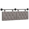 vidaXL T&ecirc;te de lit suspendue Taupe Tissu