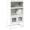 vidaXL Buffet haut blanc 68x39x123 cm acier