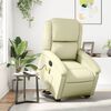 vidaXL Fauteuil inclinable de massage électrique crème cuir véritable