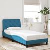 vidaXL Cadre de lit sans matelas bleu 90x200 cm velours