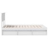 vidaXL Cadre de lit avec matelas Blanc 135 x 190 cm Bois de pin massif