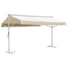 vidaXL Auvent sur pied 500 x 300 cm Cr&egrave;me