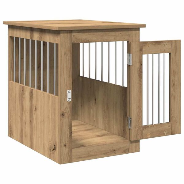 vidaXL Meuble de cage pour chiens ch&ecirc;ne artisanal 45x62x59 cm