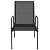 vidaXL Chaises de jardin lot de 2 Acier et textilène Noir