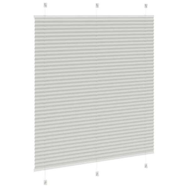 vidaXL Store pliss&eacute; gris clair 115x100cm largeur du tissu 114,4cm