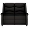 vidaXL Fauteuil de massage inclinable &agrave; 2 places noir tissu microfibre