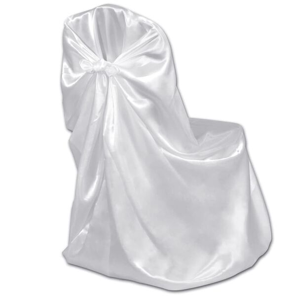 vidaXL Housses de chaise pour banquet de mariage 12 pcs Blanc