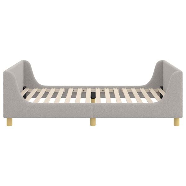 vidaXL Cadre de lit pour enfants avec t&ecirc;te de lit Gris clair