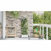 vidaXL Cache-pot de jardin Blanc 40 x 40 x 126 cm Acier