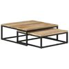 vidaXL Tables gigognes 2 pcs Bois solide de manguier