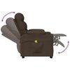 vidaXL Fauteuil de massage Marron fonc&eacute; Tissu
