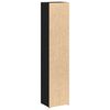vidaXL Armoires à CD 2 pcs chêne noir 21x16x93,5 cm bois d'ingénierie