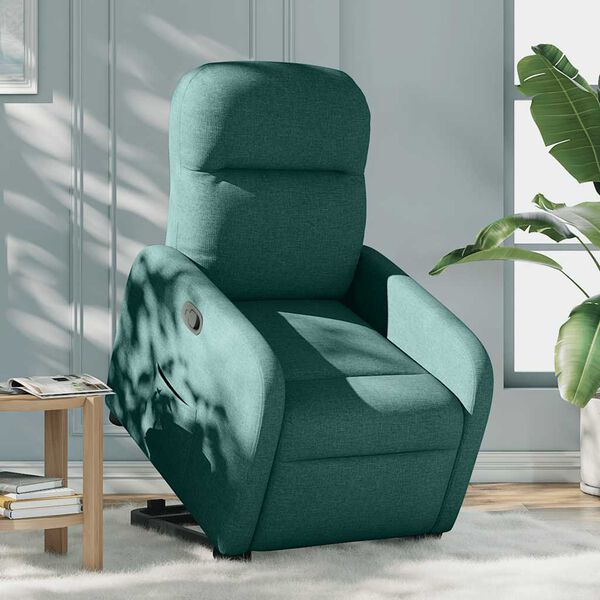 vidaXL Fauteuil inclinable vert fonc&eacute; tissu