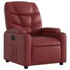 vidaXL Fauteuil inclinable électrique Rouge bordeaux Similicuir