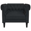 vidaXL Fauteuil Chesterfield noir tissu