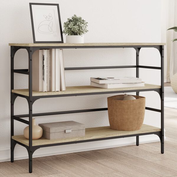 vidaXL Table console ch&ecirc;ne sonoma 100x32x75 cm bois d'ing&eacute;nierie