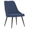 vidaXL Chaises &agrave; manger lot de 4 bleu tissu