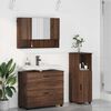 vidaXL Ensemble de mobilier de salle de bain 3 pcs Ch&ecirc;ne brun