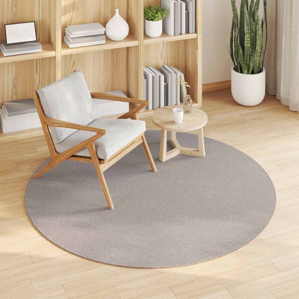 vidaXL Tapis de surface Rond Cr&egrave;me et Taupe &Oslash; 160 CM