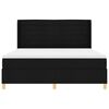 vidaXL Lit &agrave; ressorts avec matelas Noir 180 x 200 cm tissu