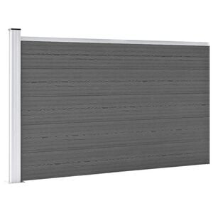 vidaXL Cl&ocirc;ture de jardin WPC 175x105 cm Gris