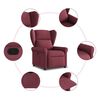 vidaXL Fauteuil inclinable Rouge bordeaux Tissu