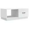 vidaXL Table basse Blanc 90 x 50 x 37 cm Bois d'ing&eacute;nierie