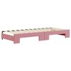 vidaXL Lit de jour avec gigogne sans matelas rose 90x200 cm