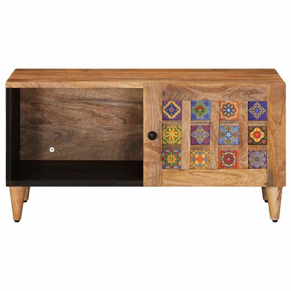 vidaXL Table basse Naturel 80 x 50 x 40 cm Bois de mangue massif
