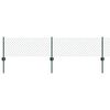 vidaXL Cl&ocirc;ture avec poteau Vert 0,4 x 25 m Acier et PVC