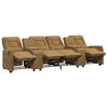 vidaXL Fauteuil inclinable avec porte-gobelets 4 places Taupe