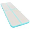 vidaXL Tapis gonflable de gymnastique avec pompe 600x100x10cm PVC Vert